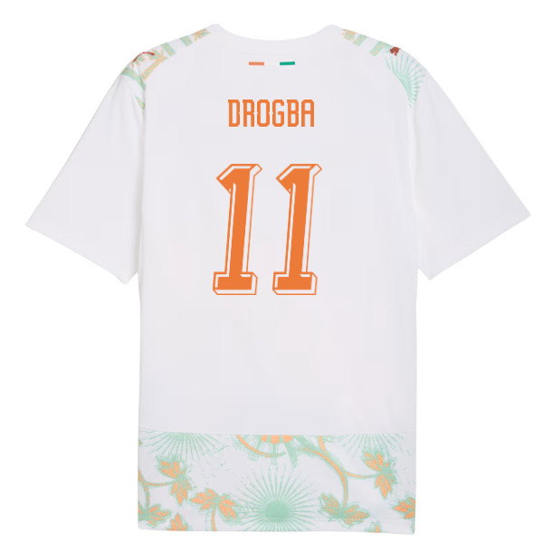 2026-2027 Ivory Coast Away Shirt (Drogba 11)-SoccerKits Hub | Buy Soccer Jerseys Online